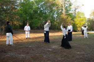 Weapons practice, next morning.