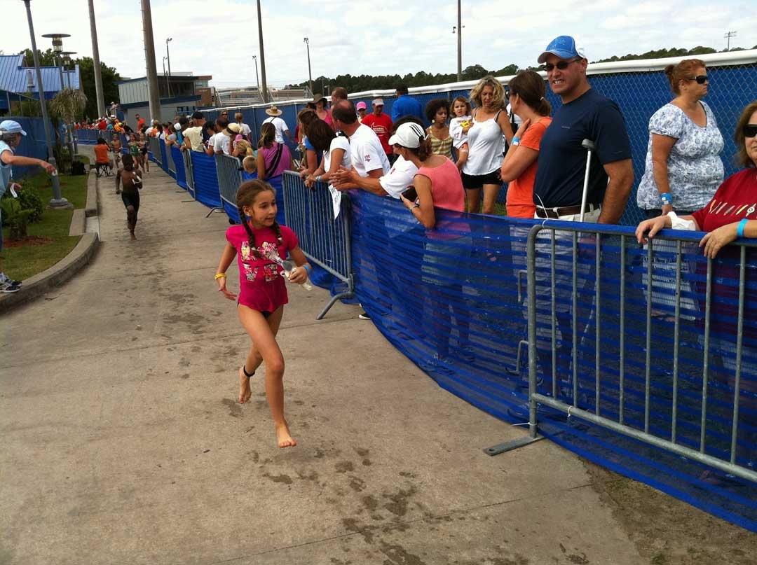 Tatiana at kids Triathlon